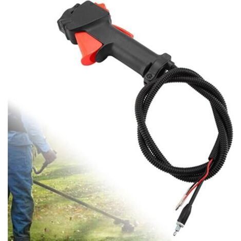 26-mm-freischneidergriff Mit 114 Cm Kabel, Gashebel Mit Auslöseschalter, Auslösekabel, Zubehör Für Rasenmäher Und Heckenscheren