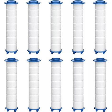 10er-pack Duschfilter Für Handbrausen – 15 Filterstufen – Ersatzfilter Für Hartes Wasser – Entfernt Schadstoffe – 8 Cm X 2,4 Cm