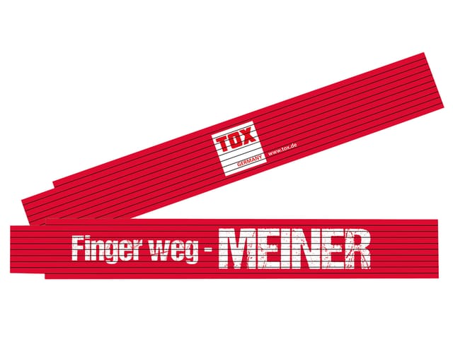 Tox-dübel-techn. - Meterstab 2 mtr. 'Finger weg - meiner'