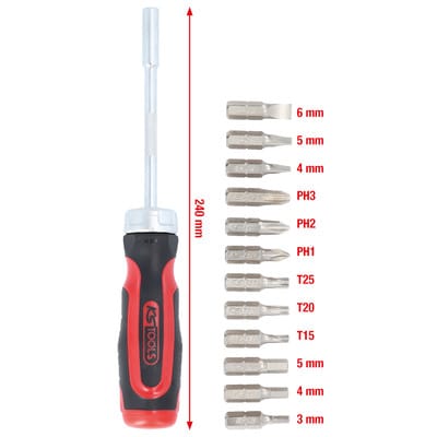 12 in 1 Ratschen-Bit-Schraubendreher