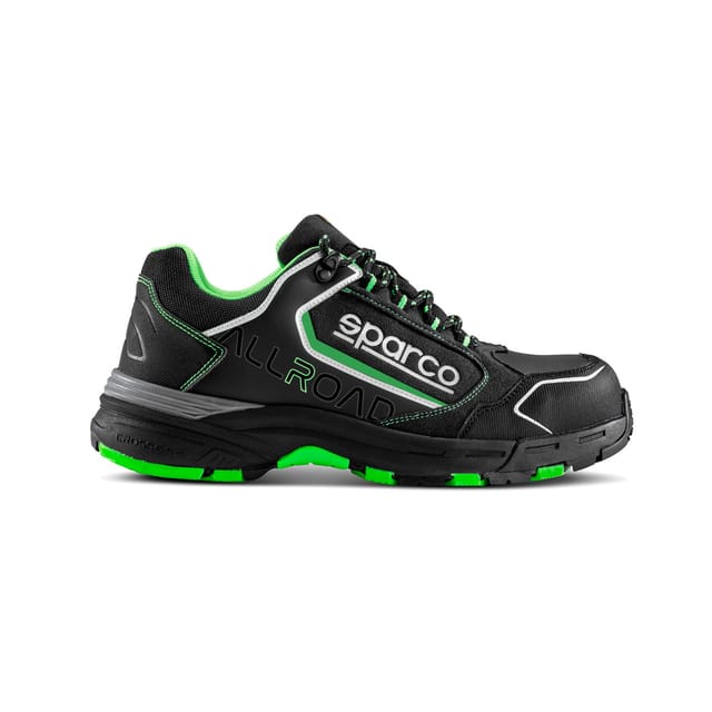 Sparco 07528NRVF Baku ESD S3S SR FO HRO Sicherheitsschuh, Schwarz/Grün, 47
