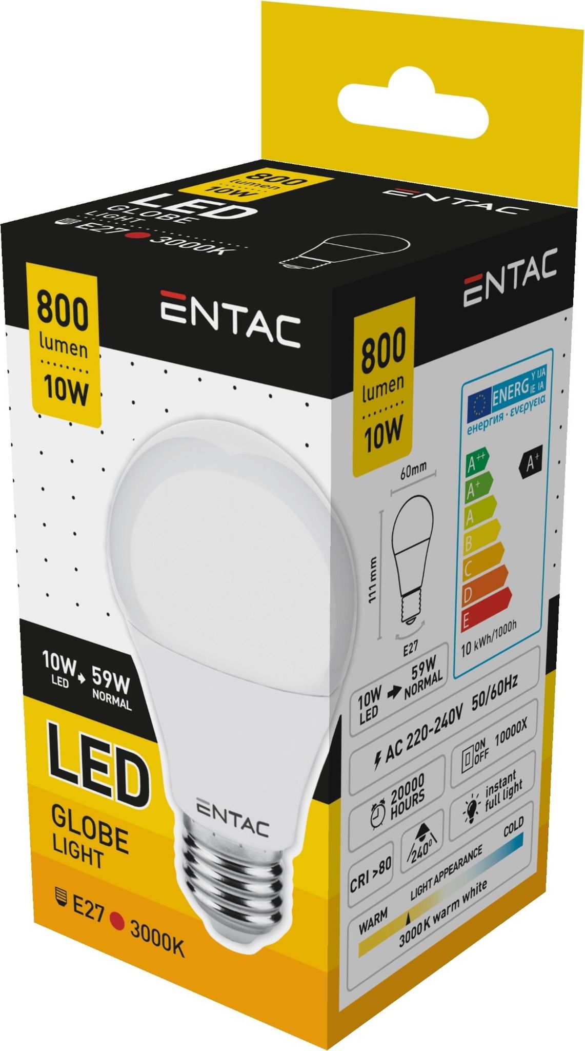 Lampe Avide 5999097900049 E27 800 Lumen Led