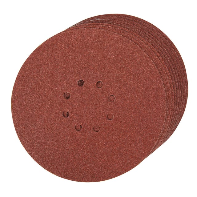 Silverline - Klettschleifscheiben, gelocht, 225 mm, 10er-Pckg. 60er-Körnung