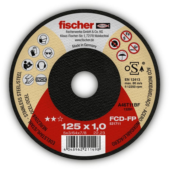 Scheibe fcd-fp 125x1x22,23 plus 531711 Fischer