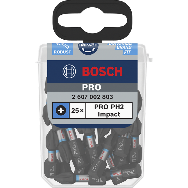 Pro Phillips Schlagbohrer PH2 25 mm Display 10 x 25 Stk. - 2607002803 - Bosch