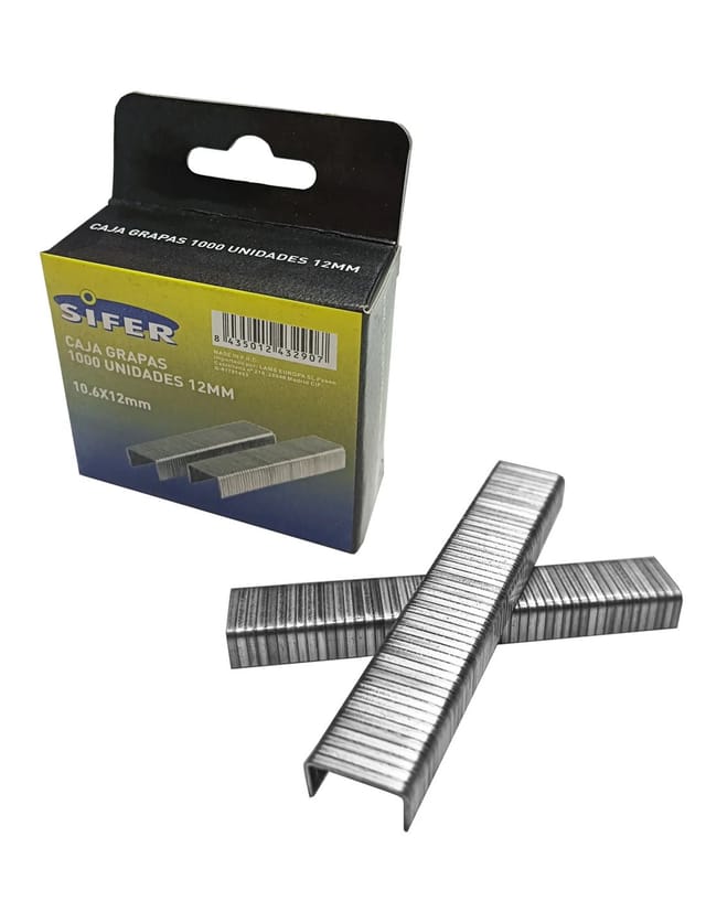 Sifer - verzinkte klammern Nr. 1210,6x12 mm, box 1000 einheiten