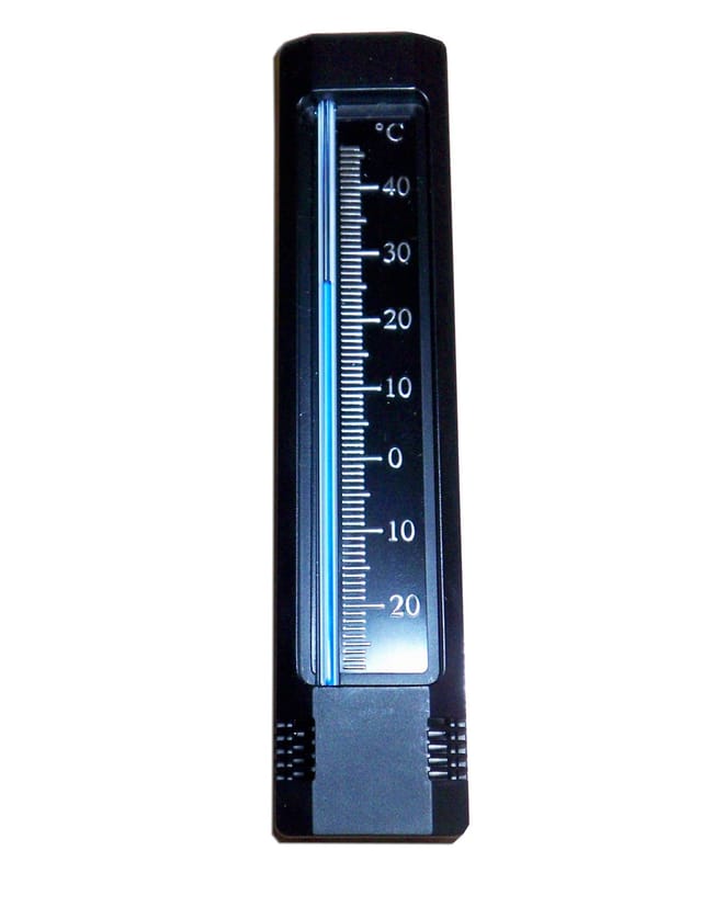 Pluvia Thermometer 101805 pvc 140x30 mm Schwarz 34005