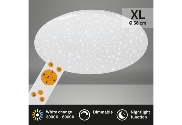 LED Deckenleuchte Dimmbar Fernbedienung Sternendekor CCT 50W Metall Briloner