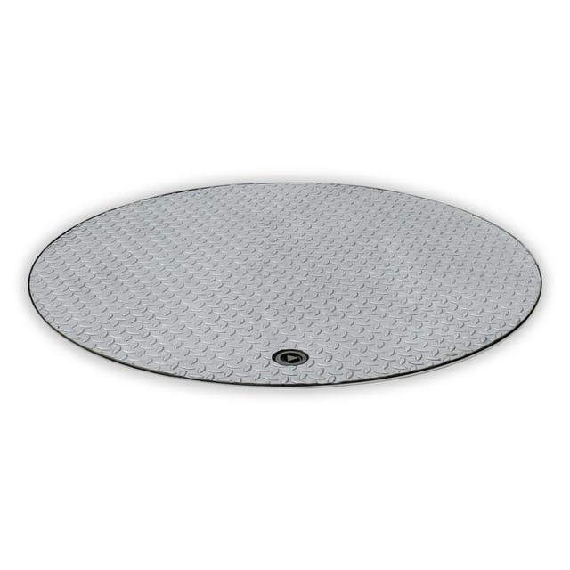 Hailo Schachtabdeckung HS8-R Edelstahl rund tagwasserdicht und geruchssicher Klasse B 125kN 800x800mm