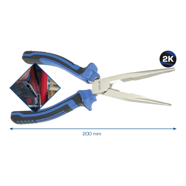 Brilliant Tools - Zange mit halbrundem Schnabel, 200 mm