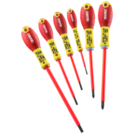 Stanley - Satz von 6 isolierten Schraubendrehern Slot/Pozidriv expert by Facom - E160911