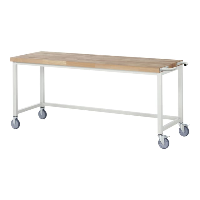 Fahrbare Werkbank mit Querstrebe BxTxH 2000x700x880mm - RAU