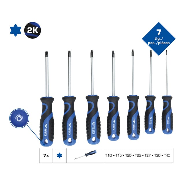 Brilliant Tools - Schraubendreher-Satz 7tlg. Torx-Profil - BT034007