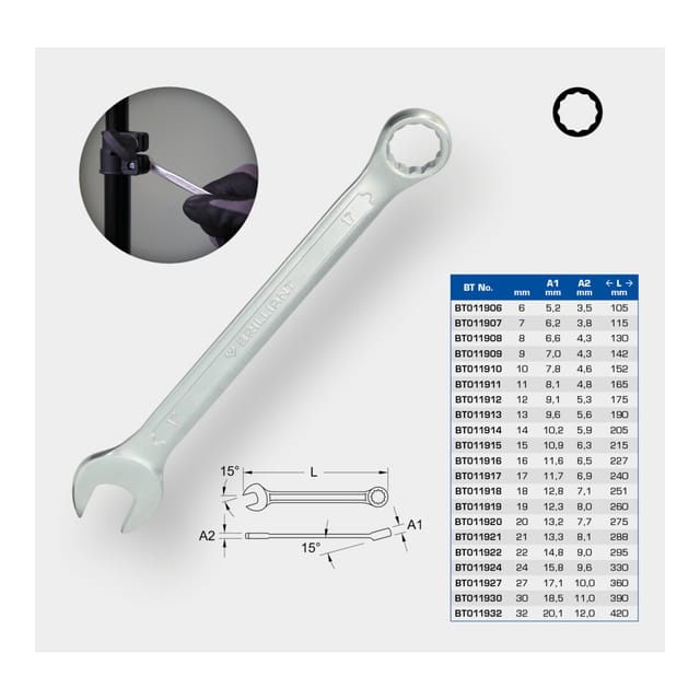 Brilliant Tools - Ring-Maulschlüssel 30 mm - BT011930