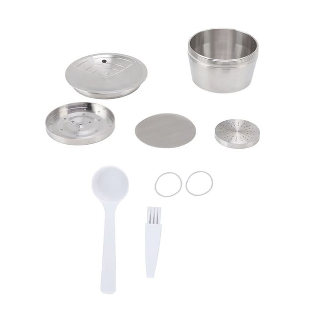 Wiederverwendbares Edelstahl-kaffeekapsel-set Mit Filter, Dichtung, Bürste, Löffel Und Pressplatte Für Edg Dg325