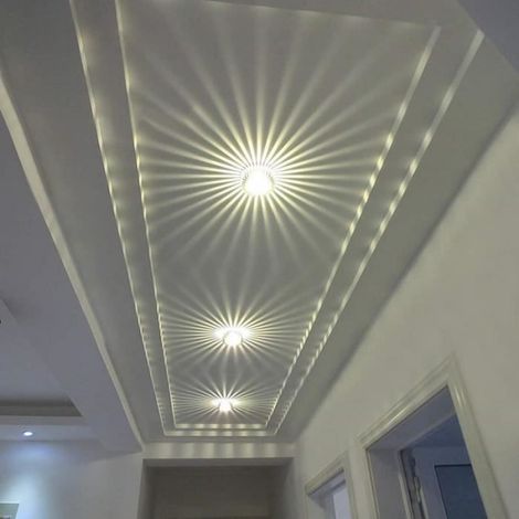 3w Led-wandleuchte/deckenprojektor Für Den Innenbereich, Gelbe Beleuchtung, Dekorationslampe Für Zuhause, Schlafzimmer, Bar