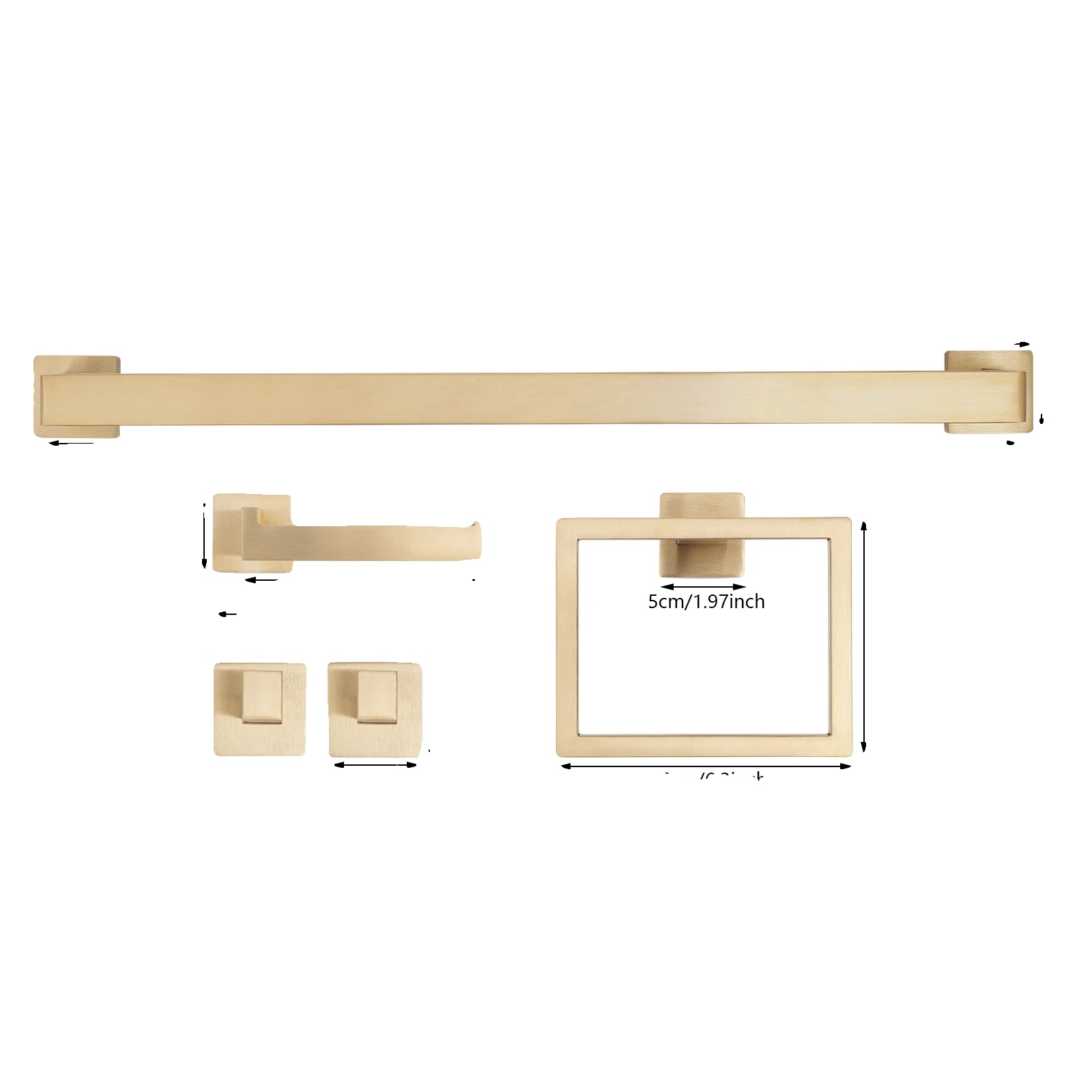 Set Aus Wandmontierten Handtuchhaltern Für Das Badezimmer, Modernes Design