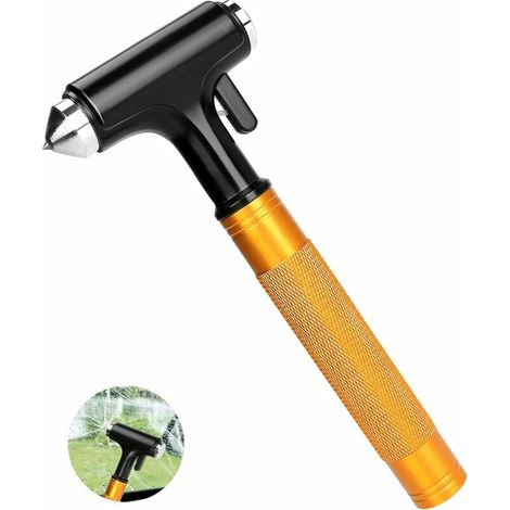 Notfallhammer, Autofensterhammer, Tragbarer Metallbandschneider, Rutschfestes Werkzeug, Glas- Und Fensterbrecher, Geeignet Für Camping, Wandern, Reisen (farbe)