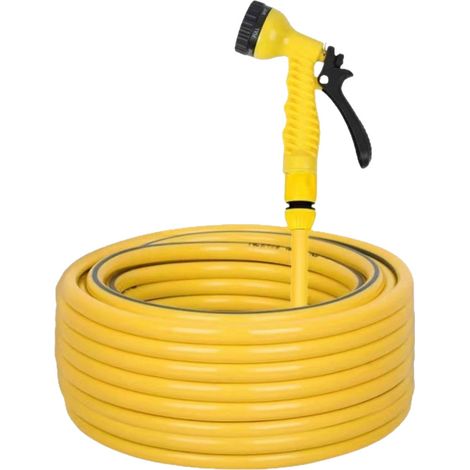 Wasserpistole Mit 7 Sprühmustern Und Einem 5 M Langen Schlauch, Für Rasenflächen Und Autos.