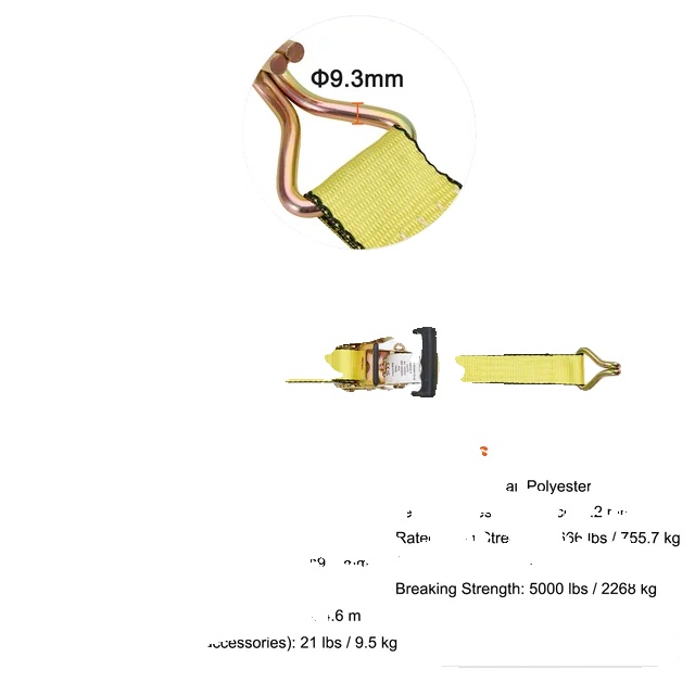 Hochleistungs-gepäckgurt Aus Polyester Mit Stabilen Metallschnallen, 2 X 15 Zoll