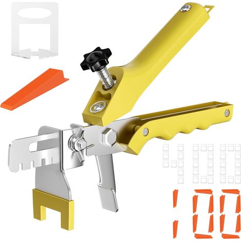 Mm Selbstnivellierende Fliesenkreuze, 1 Fliesenverlegesystem, 400 Clips + 100 Keile, Fliesenverlegeset Mit Kreuzen Für Heimwerker Und Profis
