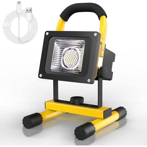 50-w-led-flutlicht (2500 Lm), Wiederaufladbar, Kabellos, Akkubetrieben, Tragbar, Mit Usb-anschluss