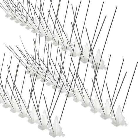 Taubenabwehrspitze (25 Cm, 15 Stück), Edelstahl + Kunststoff, Taubenabwehrspitze Für Balkon, Taubenabwehrmittel, Hochwirksam Gegen Vögel.