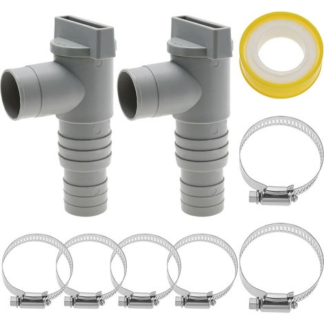 Einteiliges Absperrventil-set Für Aufstellpools, Mit 32-mm-schlauchanschluss, Poolschlauchadapter, Absperrventil Und Zubehör Für Die Poolpflege