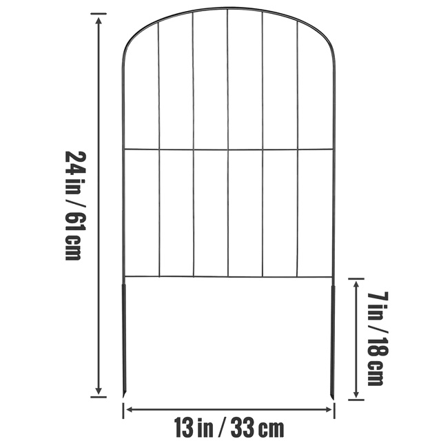 Gartenzaun, Grabenlose Installation, Wildtierschutz, 24 X 13 Zoll, 28 Teile