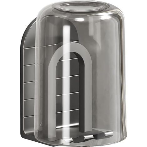 Wandmontierter Zahnbürstenhalter Mit 2 Fächern, Ideal Für Badezimmer, Dusche Und Reisen.