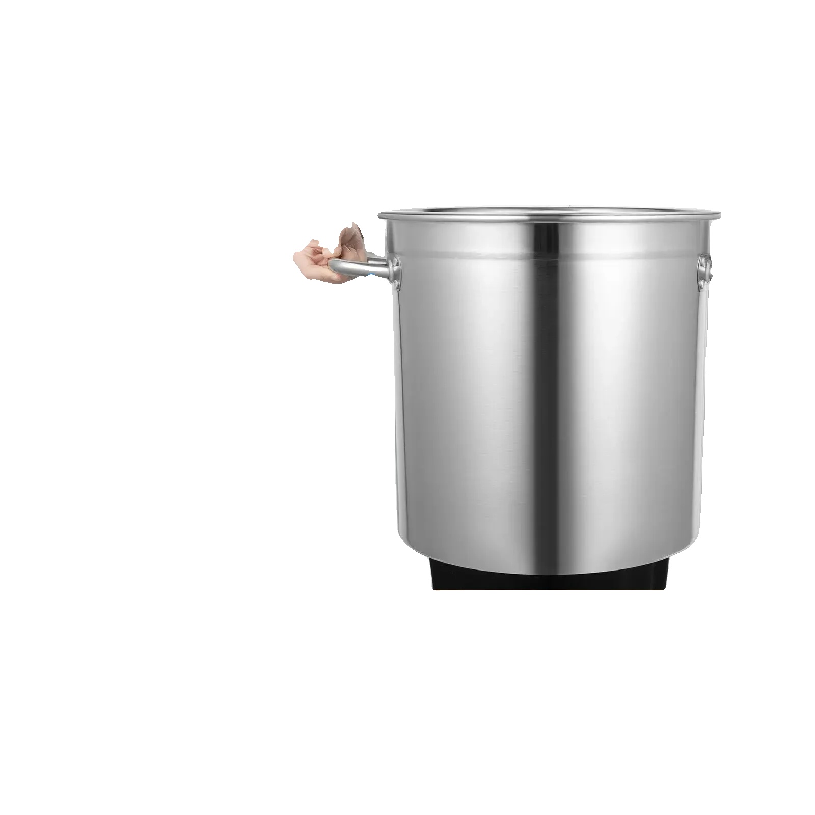 Edelstahl-kochtopf, 35 L Fassungsvermögen, Polierte Oberfläche, Induktionsgeeignet
