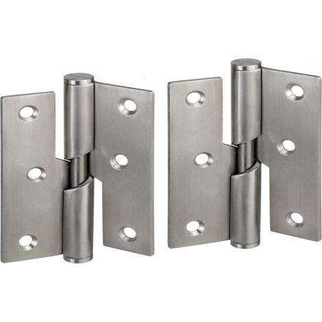 Paar 76 Mm Edelstahl-klappscharniere, Linke Seite