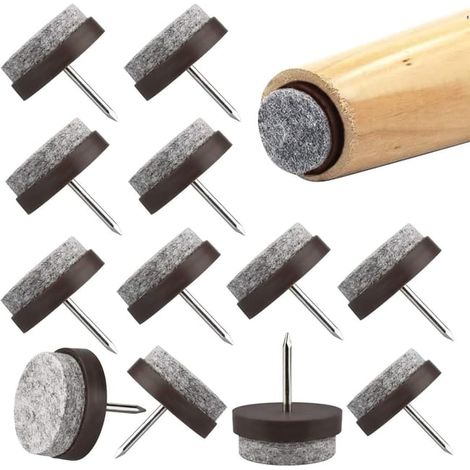 Set Mit 48 Möbelbeingleitern, Nagelgleitern, Filzstuhlüberzügen (20 Mm)