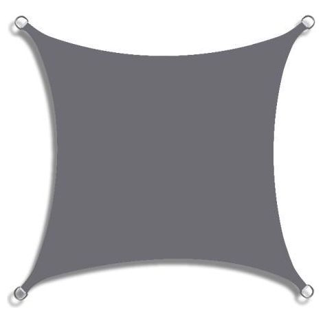 Rechteckiges, Uv-beständiges Sonnensegel, Langlebig, Ideal Für Terrasse Und Garten (2 X 3 M, Grau)