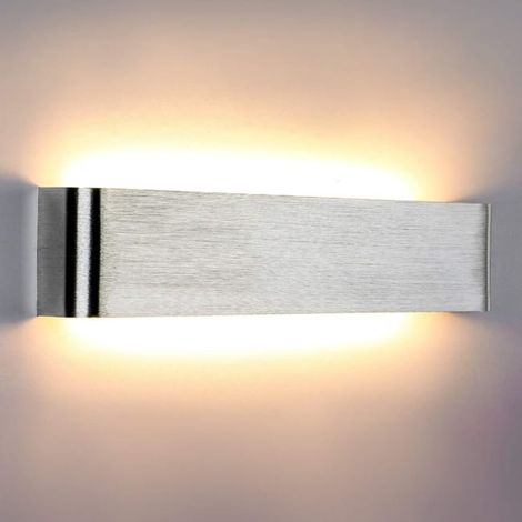 Gebürstetes Silber, Warmweiß, Led-wandleuchte Für Den Innenbereich, 18 W, 40 Cm, 3000 K, Moderne Ip44-wandleuchte Für Wohnzimmer, Treppenhaus, Flur