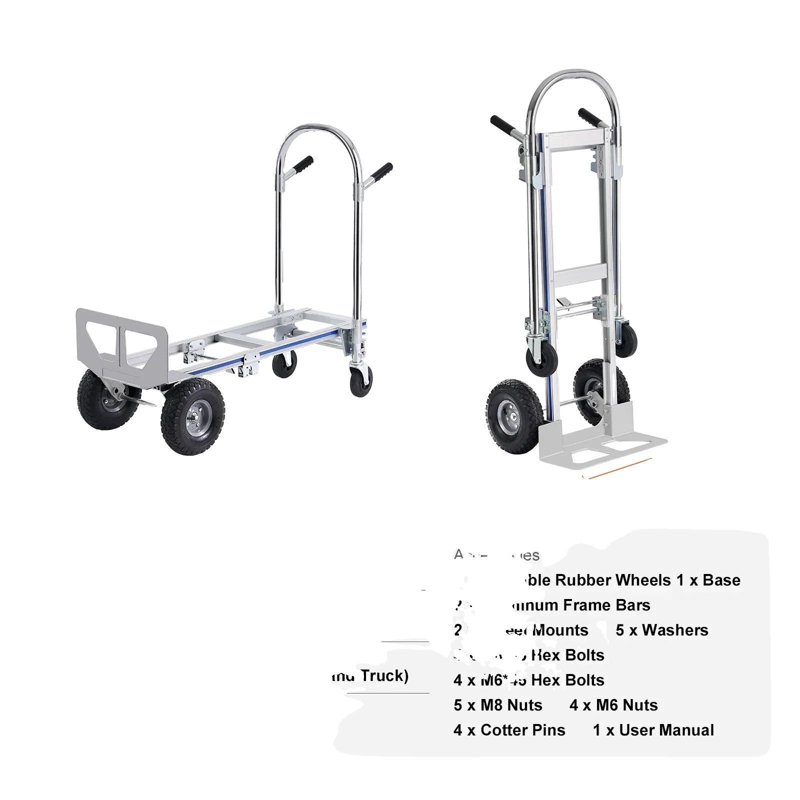 Klappbarer Trolley, Hohe Tragfähigkeit, Leichtgängig, 800 Lbs (ca. 363 Kg)