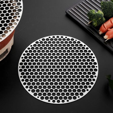 Runde Grillmatte Aus Edelstahl, 22 Cm, Zum Dämpfen, Geeignet Zum Grillen Mit Holzkohle, Backen Im Backofen Und Trocknen