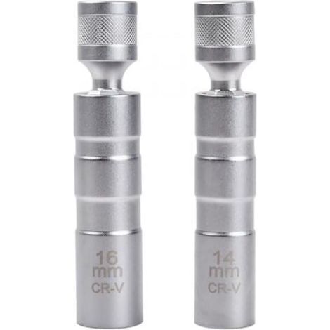 Set Mit 2 Zündkerzensteckschlüsseln (14 Mm & 16 Mm), Magnetischem Zündkerzenschlüssel, Universellem Zündkerzenausbauwerkzeug