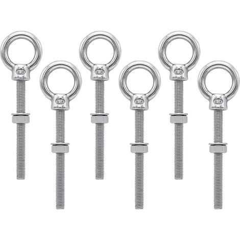 Stück M6 X 60 Mm Augenschrauben M6 Ringschrauben Mit Metrischem Gewinde Aus Edelstahl Zur Befestigung Und Aufhängung,