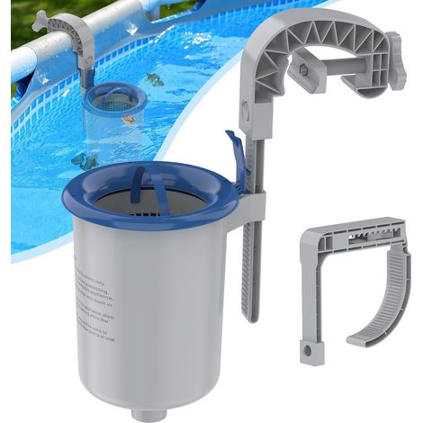 Oberflächenskimmer Für Aufstellpools, Wandmontierte Halterung Für Poolpflegezubehör Für Aufblasbare, Röhrenförmige Und Metallrahmenpools, Schwimmender Skimmerkorb