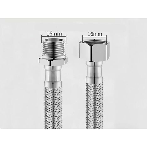 (40 Cm) Flexibler Edelstahlschlauch Für Wasserhahn Oder Dusche. Flexibler Schlauch Für Küchenarmatur, Duschschlauch, Badezimmerarmatur.