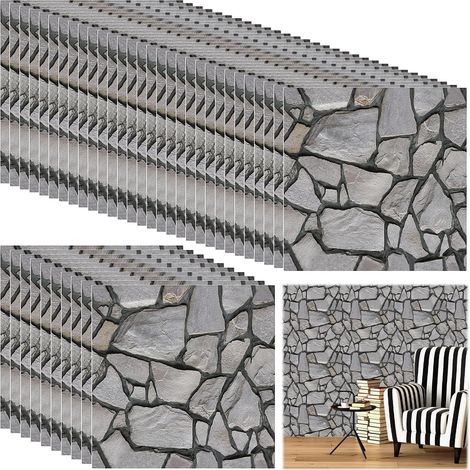 40-teiliges Set Selbstklebender 3d-pvc-wandfliesen, 30 X 30 Cm, Wasserfeste, Selbstklebende Ziegelstein-tapete, Dekorative Wandpaneele Für Türen, Wände, Schlafzimmer, Küche