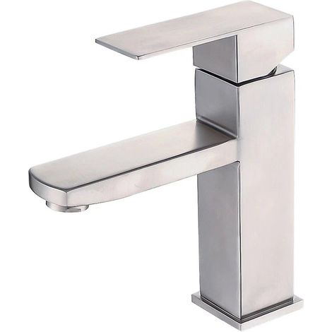 Badezimmerarmatur Aus Edelstahl 304, Warm- Und Kaltwasserhahn, Einbau-waschtischarmatur