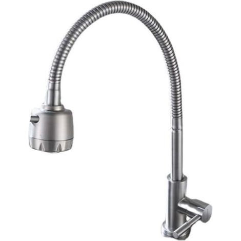 Universeller Einrohr-kaltwasserhahn Aus Edelstahl 304 Für Die Küche, Schwenkbarer Wasserhahn Für Waschbecken, Schnell Öffnender Einrohr-kaltwasserhahn Für Spülbecken