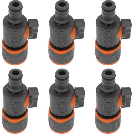 Set Mit 6 Schnellkupplungen Für Gartenschläuche, 16-mm-absperrventildüse, 94,7 X 44,2 Mm, Passend Für 1/2", 3/8", 1/4" Und 3/4" Schnellkupplungen Für Rasenflächen, Landwirtschaft Und Villen