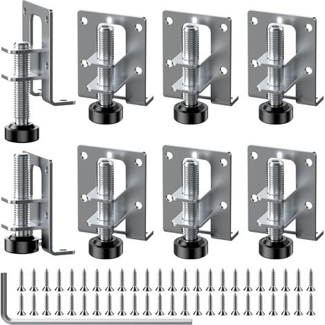 Set Mit 8 Verstellbaren Möbelfüßen 55/102 Mm, Robuste Nivellierfüße, Höhenverstellbare Füße Für Möbel Mit 48 Kleinen Schrauben Und 1 Inbusschlüssel Für Schränke, Regale, Kleiderschränke
