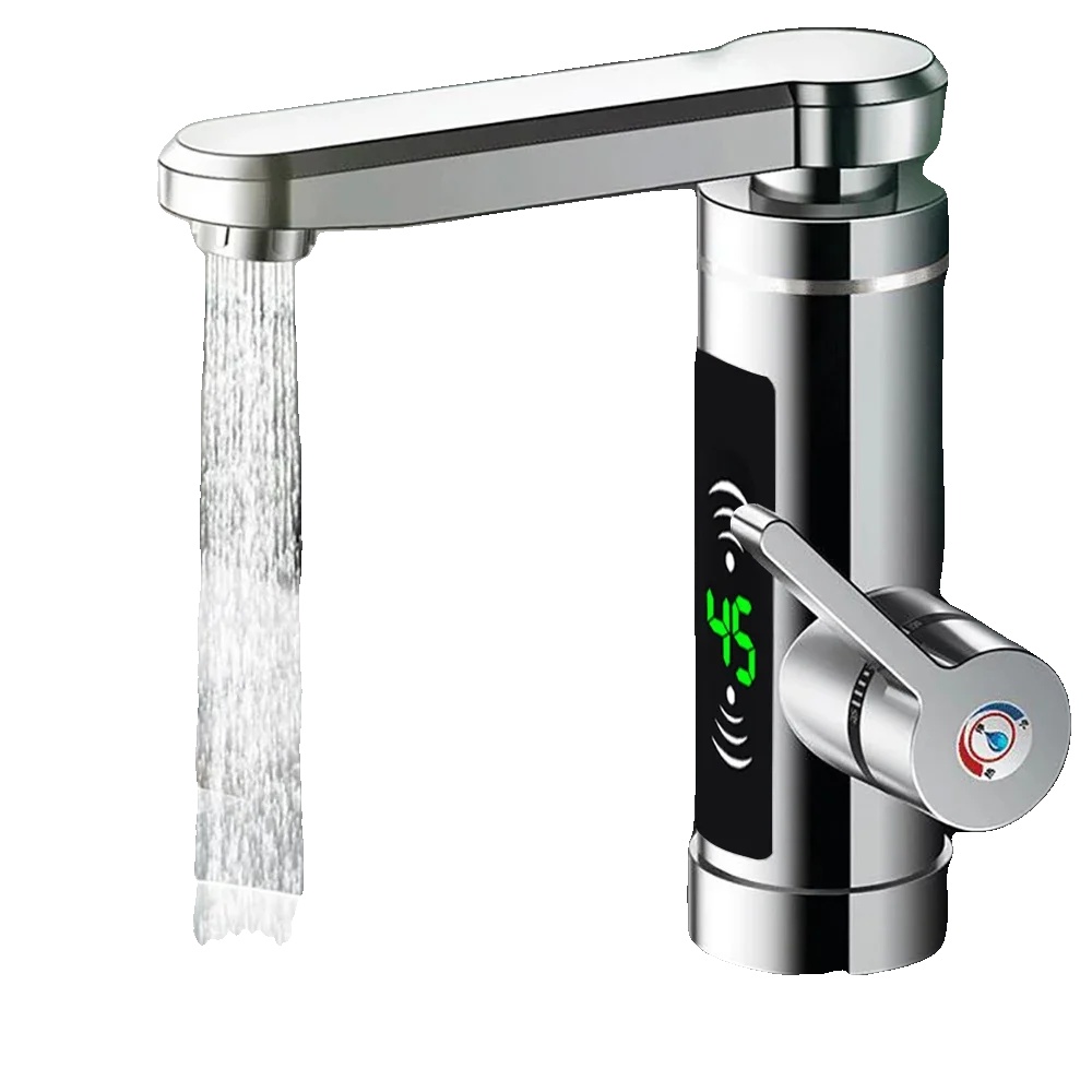 Elektrischer Wasserhahn, Sofortheizung, Einstellbare Temperatur, Langlebiger Edelstahl, Benutzerfreundliches Design