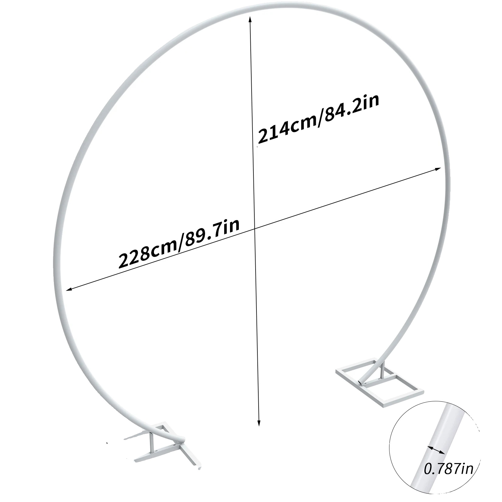 Hochzeitsbogen, Metallrahmen, Vielseitige Kulisse, Einzelne 2,4 M Lange Schiene, L-förmig