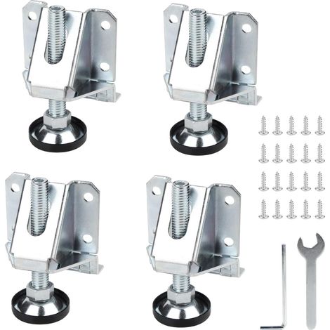 4-teiliges Set Hochbelastbarer, Verstellbarer Möbelfüße, Nivellierfüße Für Möbel, Hochbelastbare Möbelfüße Mit Schrauben, Für Möbel/tische/schränke/werkbänke, Verstellbare Möbelfüße