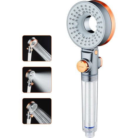 Wassersparender Duschkopf, Anti-kalk-handbrause Mit Filter, Hochdruck-duschkopf Mit 3 Strahlarten